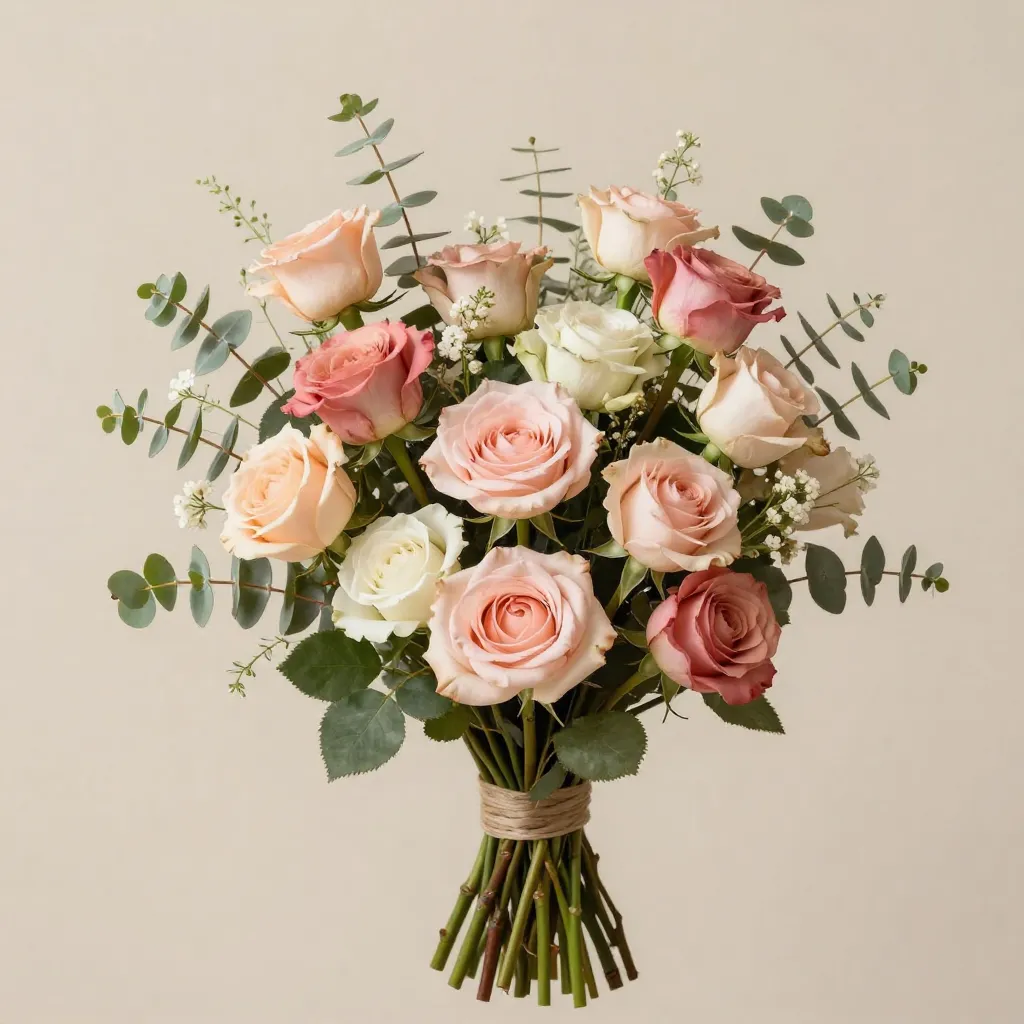 Elegant rose bouquet with mixed flowers